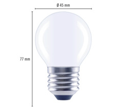 Klotformad lampa med måtten 77 mm höjd och 45 mm diameter
