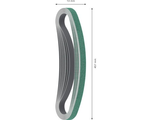 Slipband med måtten 13 mm gånger 457 mm