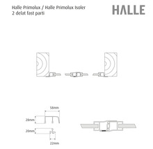Detaljerad ritning Halle Primolux Isoler