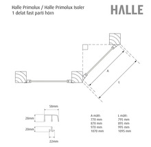 Fönsterparti fast HALLE Primolux Isoler vit hörn 770X1190mm-thumb-4