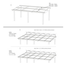 Kanalplasttak komplett HALLE Isolux bärande profiler klar 16x1050x2000 mm 2st skivor
