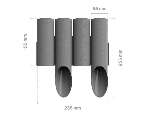 Mått på ett staket av plast