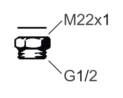 Reducering M22x1 till G1/2