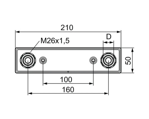 Teknisk ritning av ett batteri med dimensioner