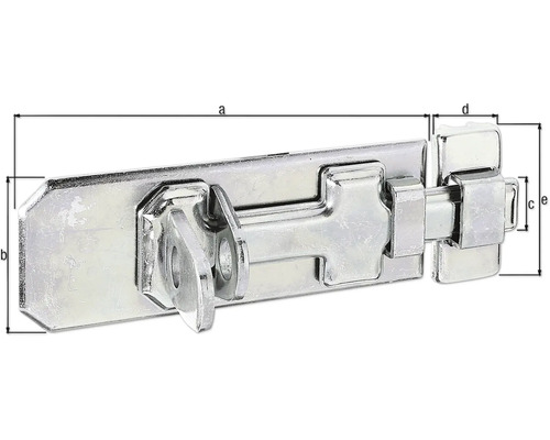 Metallregel för att säkra dörrar och grindar