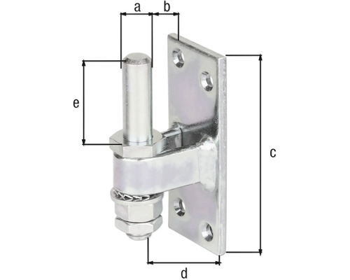 Justerbart gångjärn med platta för träportar