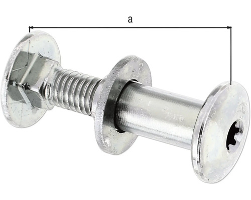 Möbelskruv med metrisk gänga och bricka