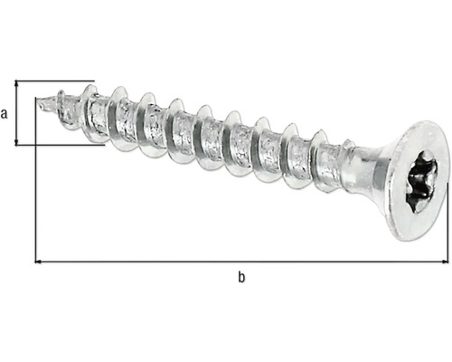 Träskruv med försänkt huvud och Torx-drivning