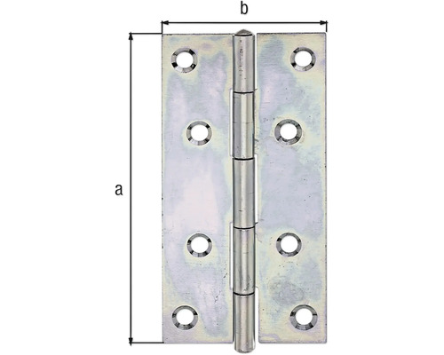 Dörrgångjärn med måtten a och b