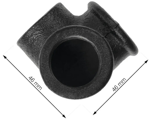 Koppling av smidbart gjutjärn med tre utgångar, 46 mm