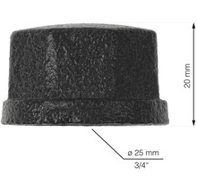 Rörmuff av gjutjärn, diameter 25 millimeter