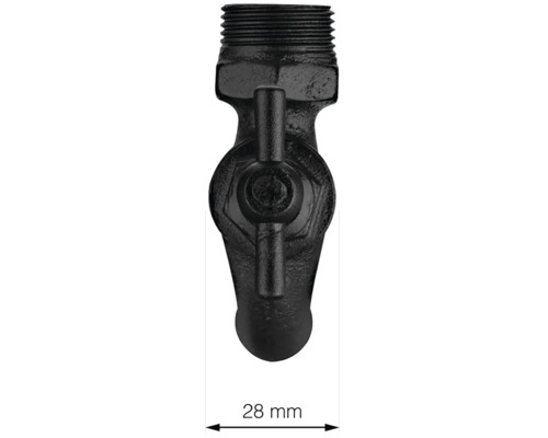 Ventil av metall, 28 mm