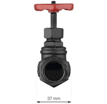 Slidventil med en bredd på 37 mm
