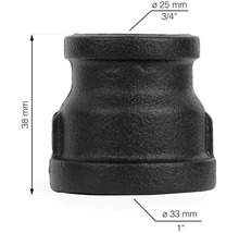 Reducering av gjutjärn, 25 mm till 33 mm