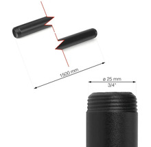 Rör WALTECO 3/4" 1500mm RT-33 svart