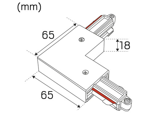 Bild av en hörnanslutning med dimensioner