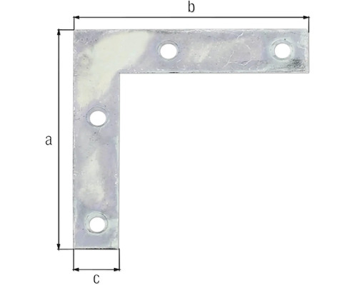 Vinkelbeslag med borrhål för fastsättning