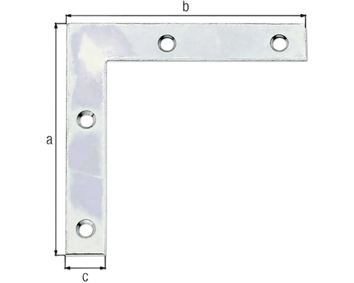 Vinkelbeslag med hål för fastsättning