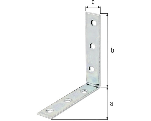 Vinkelbeslag med hål för montering