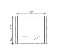 Friggebod SKAN HOLZ Como inkl. golv 340x300cm natur