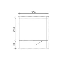 Friggebod SKAN HOLZ Como inkl. golv 340x350cm natur