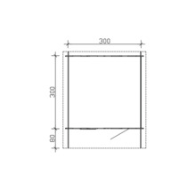 Friggebod SKAN HOLZ Como inkl. golv 340x400cm natur