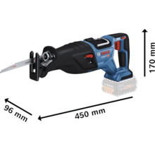 Bosch tigersåg med måtten 450 mm längd, 96 mm bredd och 170 mm höjd