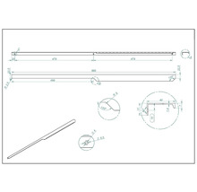 Kanthandtag JUNGBORN svart aluminium möbelhandtag höger 99,8x1,7x4,0 cm