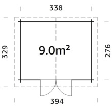 Förrådsbod PALMAKO Alice 9m² brun