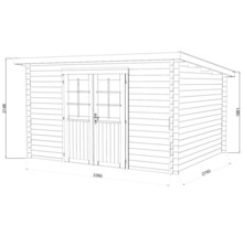 Förrådsbod PALMAKO Alice 9m² brun