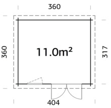 Förrådsbod PALMAKO Alice 11m² brun