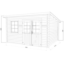 Förrådsbod PALMAKO Alice 11m² brun