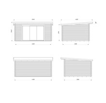 Friggebod PALMAKO Lea 14,2m² Slide Plus natur
