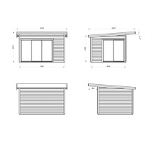 Friggebod PALMAKO Andrea 11,2m² Slide natur