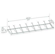 Teknisk ritning av ett tak med mått.
