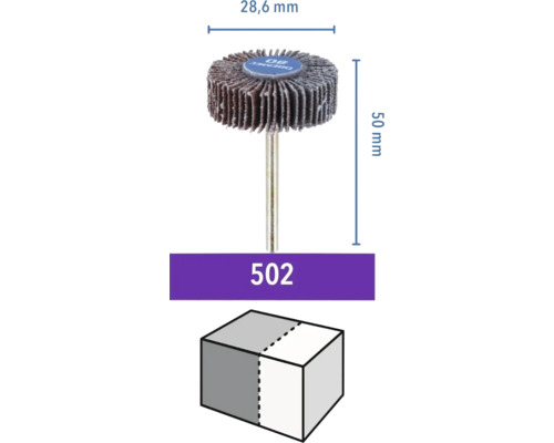 Dremel slipskiva, diameter 28,6 mm, skaftlängd 50 mm