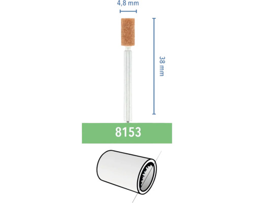 Slipstift, 4,8 mm diameter, 38 mm längd