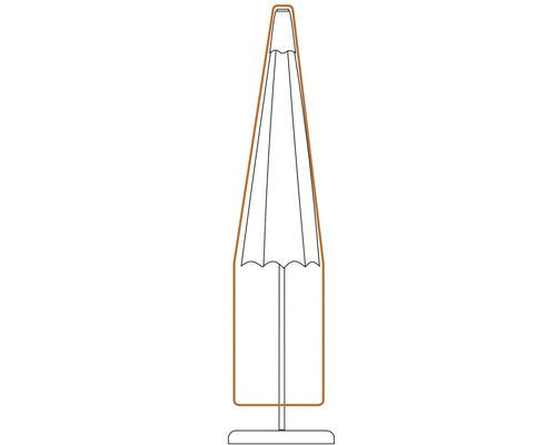 Stängt parasoll med stativ