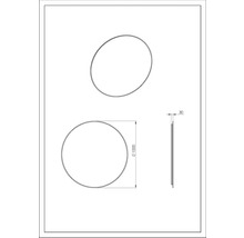 Spegel med belysning JUNGBORN Round svart ram rund 100 cm LED IP44 neutralvit