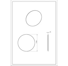 Spegel med belysning JUNGBORN Round svart ram rund 80 cm LED IP44 neutralvit