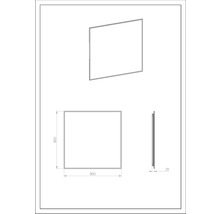 Spegel med belysning JUNGBORN Square roséguld ram 80x80 cm kantig LED IP44 neutralvit