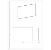 Spegel med belysning JUNGBORN Square roséguld ram 120x80 cm LED IP44 neutralvit