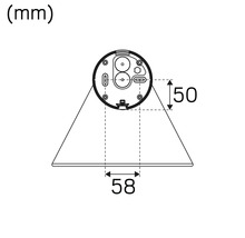 Teknisk ritning med mått i millimeter