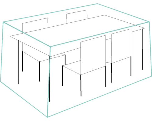Skyddsöverdrag för trädgårdsbord och stolar