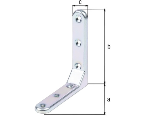 Vinkelbeslag med måttangivelser