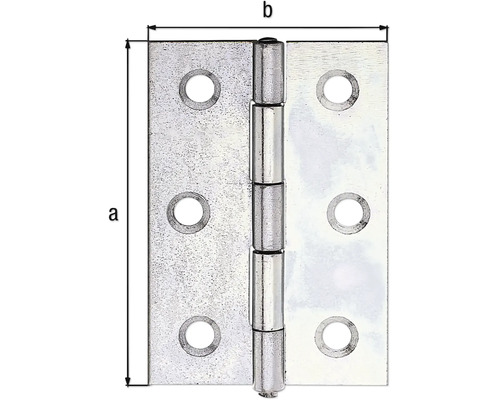 Dörr gångjärn med måtten a och b